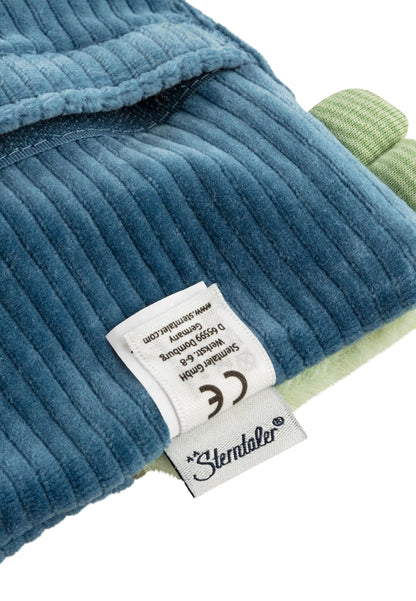 Sterntaler Dino Rexi kussen met havervulling blauw 17x17cm