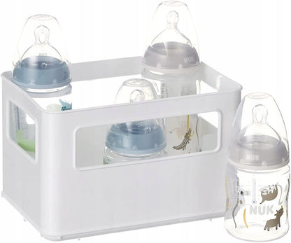 NUK First Choice+ kezdő szett 4 cumisüveg + rendező kosár 0–6 hónap