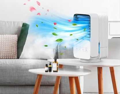 OMISOON Air Cooler mini airconditioner 700 ml met touchpaneel en lampje