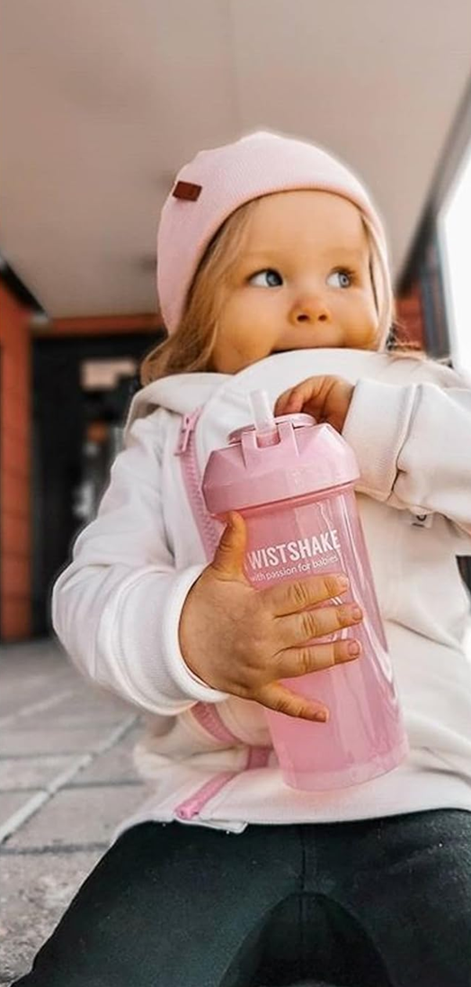 TWISTSHAKE Bicchiere Antigoccia con Cannuccia 360 ml 6 m+