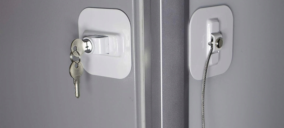 SERRATURA DI SICUREZZA PER BAMBINI per armadietti e cassetti 19 cm + 2 chiavi
