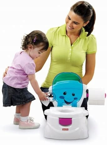 FISHER PRICE nocnik Moja Pierwsza Toaleta DE interaktywny nocnik dla dzieci z mamą i dzieckiem