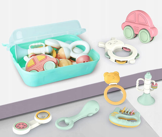 TOYABI Baby Rattles set van 10 rammelaars + opbergdoos
