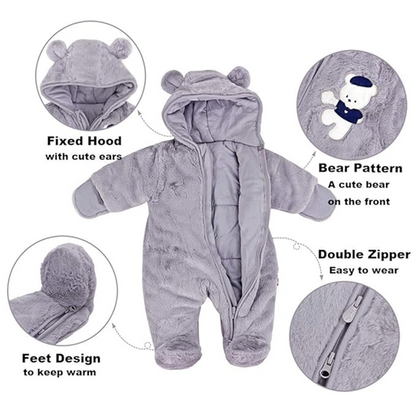 JIAMY tuta invernale con cappuccio 12-18 mesi 85cm
