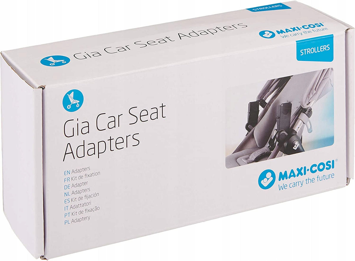 MAXI-COSI Gia adaptery foteliki Cabrio Pebble Rock do wózka Gia, czarne adaptery do fotelików samochodowych