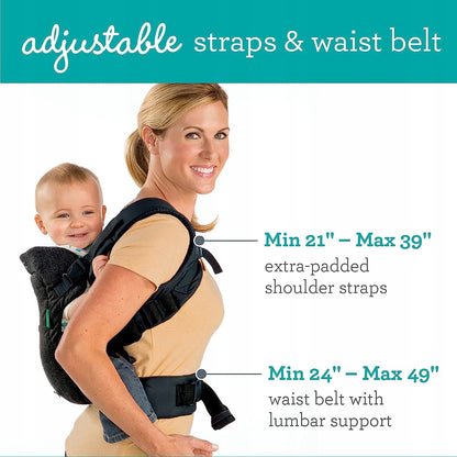 INFANTINO FLIP 4w1 nosidełko ergonomiczne 3,5 - 14,5 kg, regulowane paski i pas biodrowy