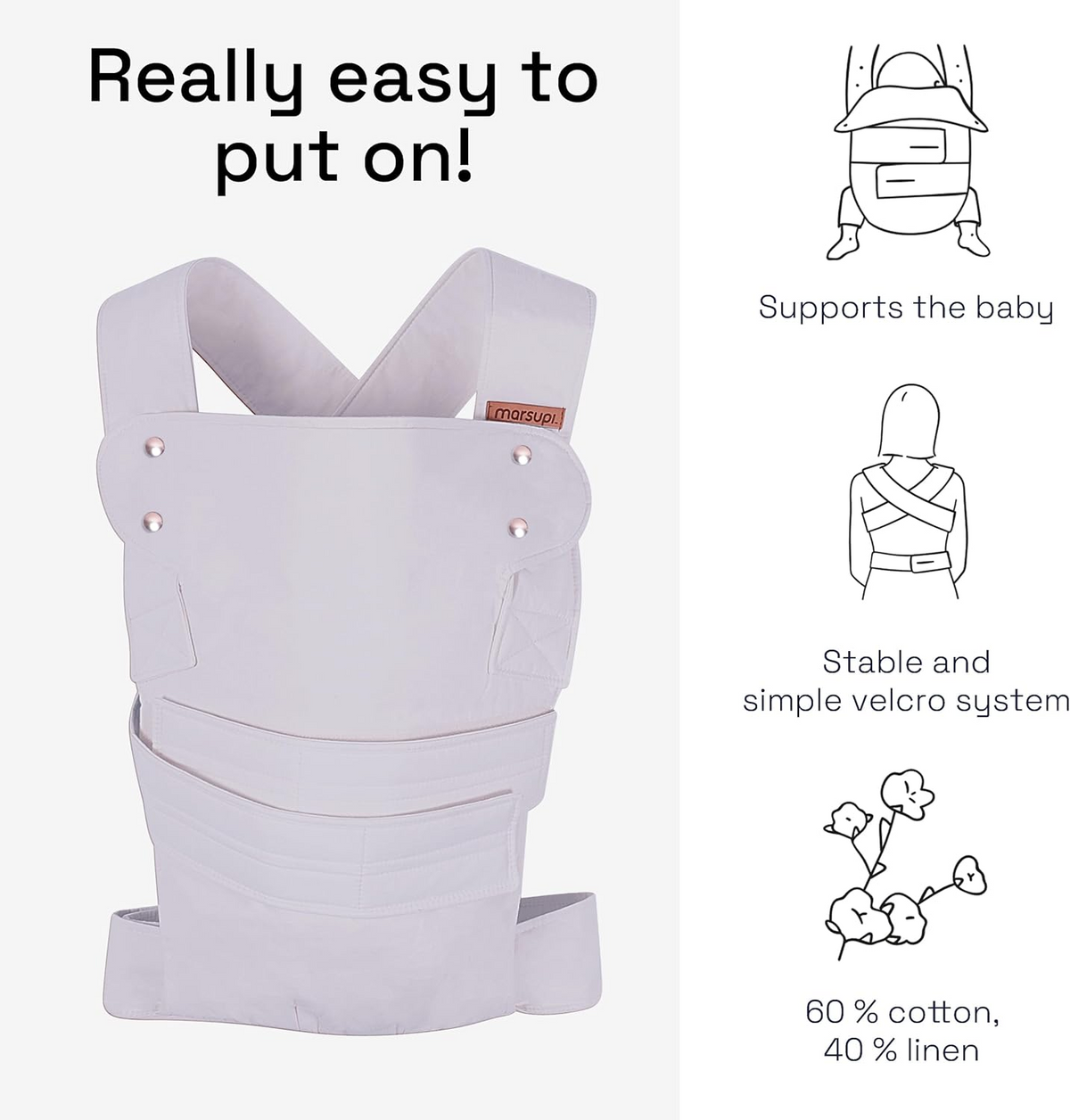 MARSUPI 2.0 marsupio ergonomico S/M 3,5 - 15 kg