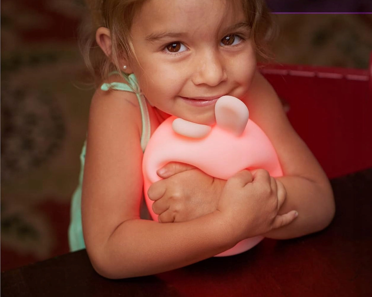 LUMIE PETS veilleuse en silicone LAPIN + télécommande 9 couleurs