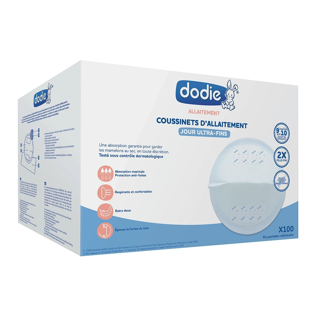 DODIE borstvoedingsinlegkruisjes 100 stuks