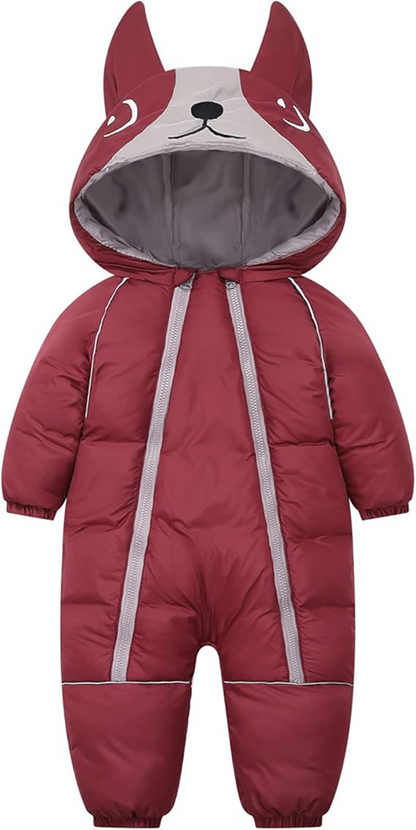 JIAMY mono de invierno con capucha 24-30 meses para bebés