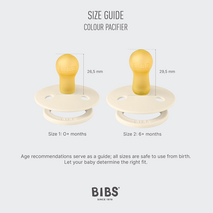 BIBS COLOUR STUDIO fopspenen 2-pack natuurrubber 0-6 mnd