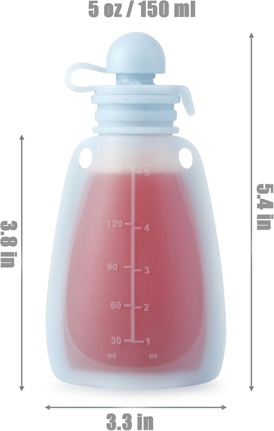 Pungi de depozitare a alimentelor din silicon PANDAEAR x4