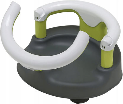 ROTHO Babydesign krzesełko do kąpieli 13kg, biało-zielono-szare, wygodne siedzisko do wanny i prysznica