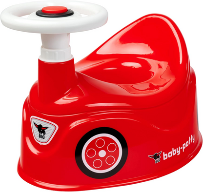 Orinal infantil grande con recipiente extraíble, manillar con claxon y pegatinas 18 m+