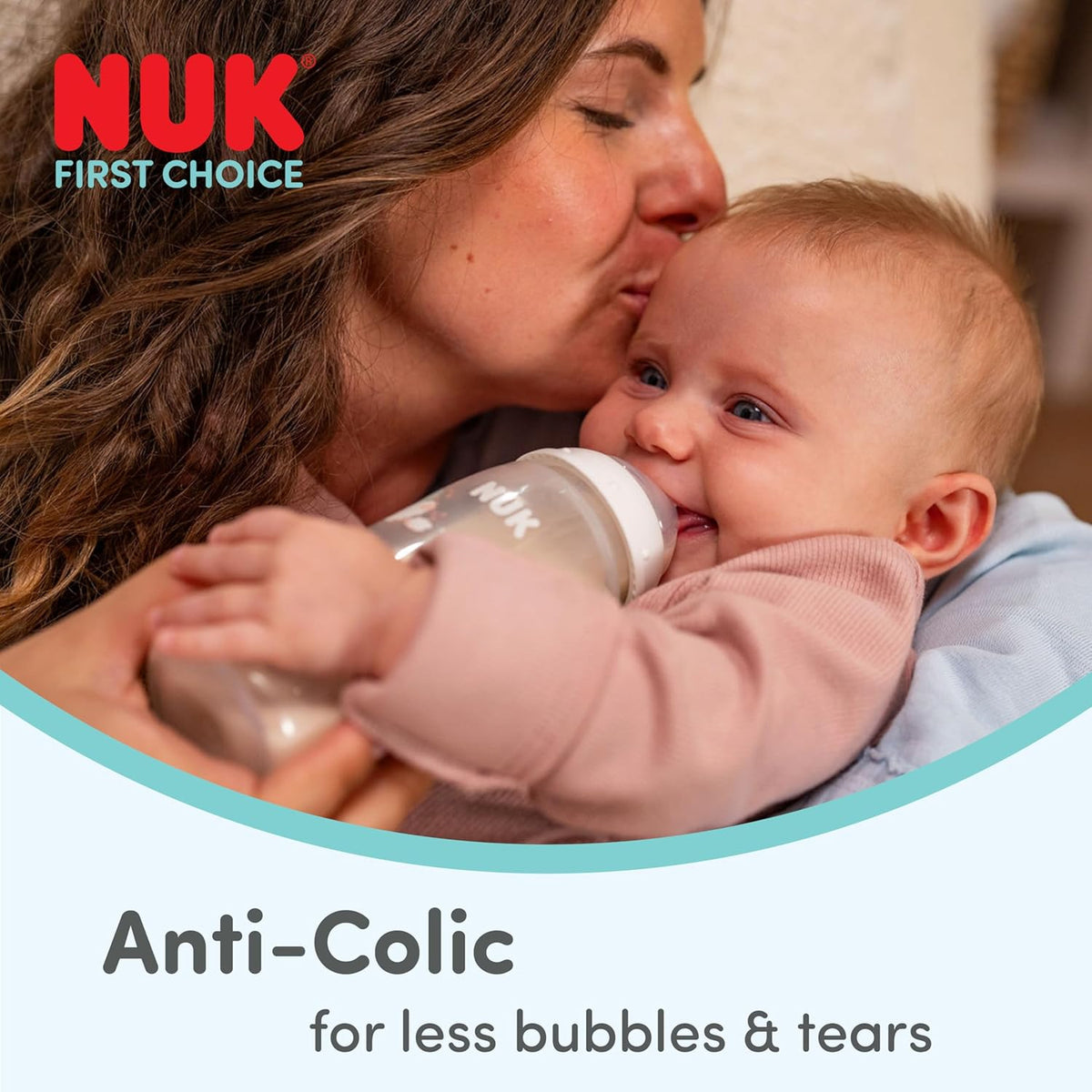 NUK First Choice Perfect Start zestaw butelek 0-6m 8 elementów, antykolkowa butelka dla niemowląt