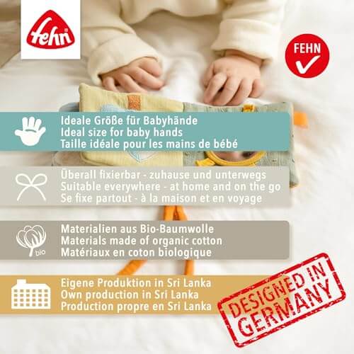 Fehn fehnNATUR książeczka sensoryczna Owieczka 11x11 cm – zdjęcie 6