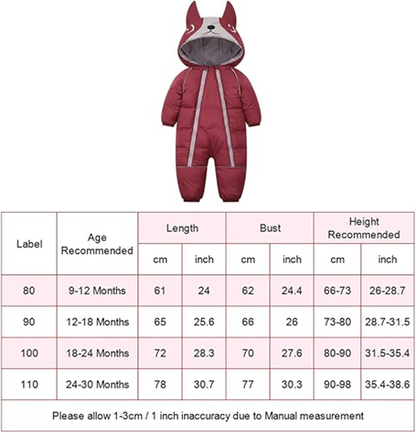 JIAMY winteroverall met capuchon 12-18 maanden 90