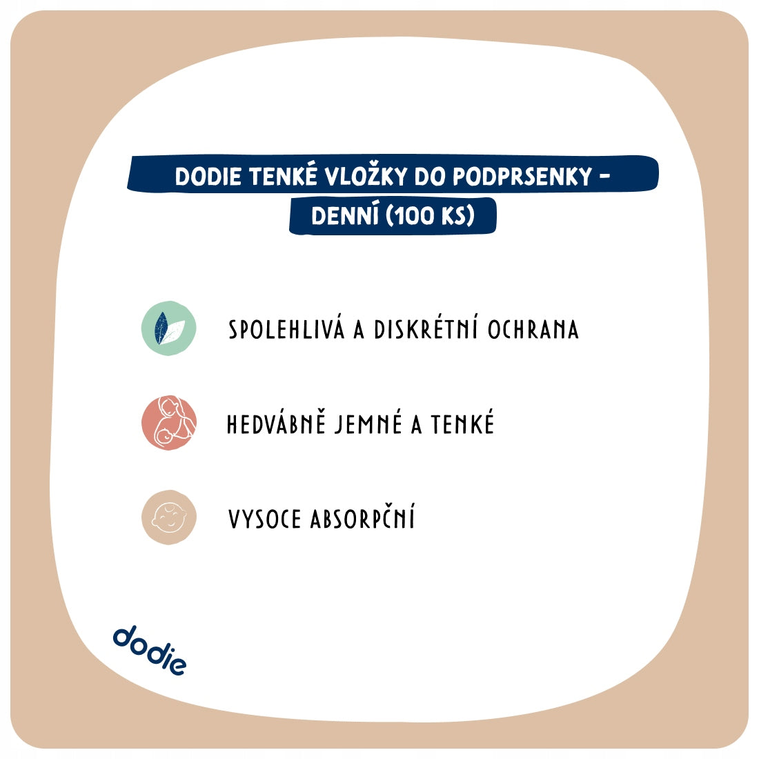 DODIE borstvoedingsinlegkruisjes 100 stuks