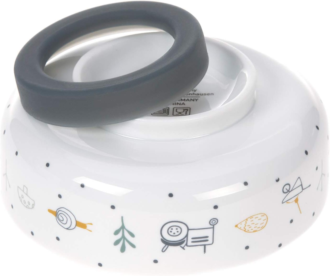 LASSIG Garden Explorer porseleinen kom met antislip bodem FARMA