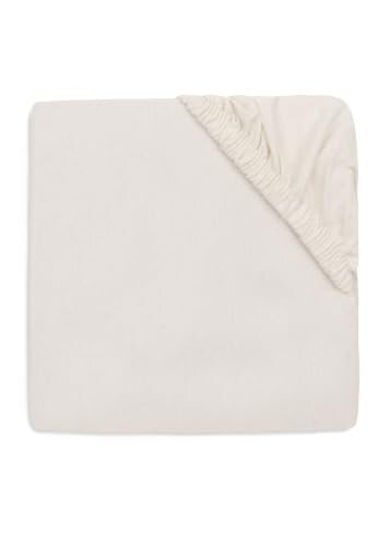 Jollein Jersey prześcieradło z gumką 70/75x140/150 cm, białe prześcieradło dziecięce z jerseyu do codziennego użytku