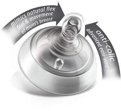 TOMMEE TIPPEE smoczek do butelki CLOSER TO NATURE 6msc+ x2 silikonowy smoczek anti-colic do butelki dla 6m+