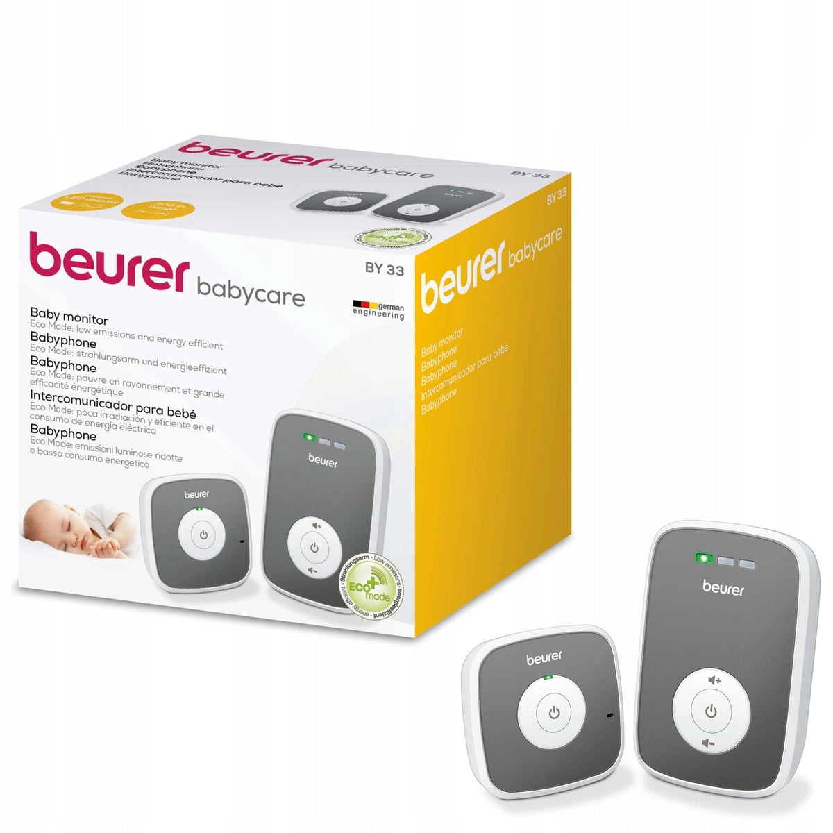 BEURER BY33 cyfrowa niania elektroniczna tryb ECO+