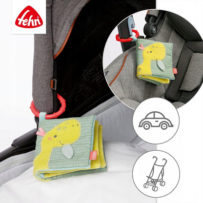 FEHN Happy Dino sensorisch boekje HANGER 11 x 11 cm