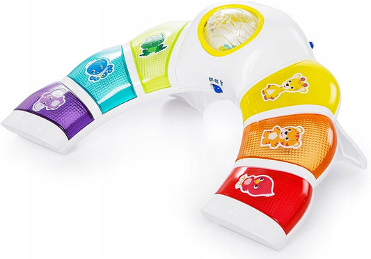 BABY EINSTEIN panel świetlny z grzechotką, melodiami i słowami w 3 językach, kolorowy panel muzyczny dla niemowląt