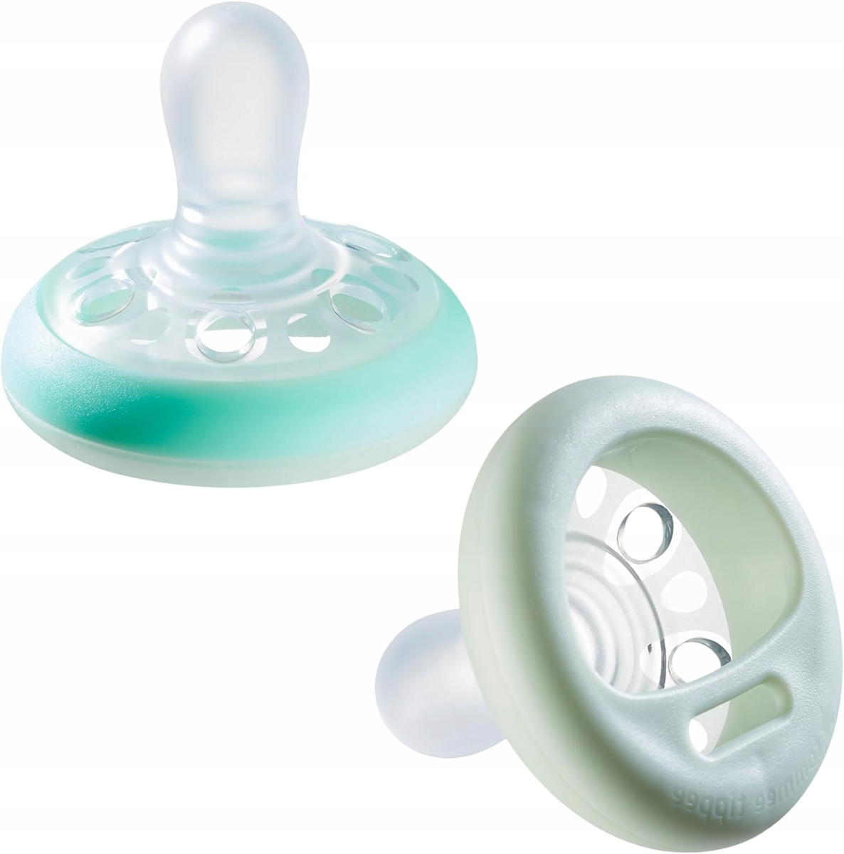 TOMMEE TIPPEE ortodontický dudlík x2 6-18 měsíců SVÍTÍ
