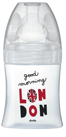 DODIE Sensation+ LONDEN glazen fles 150 ml 0-6 m speen 1 langzame stroom