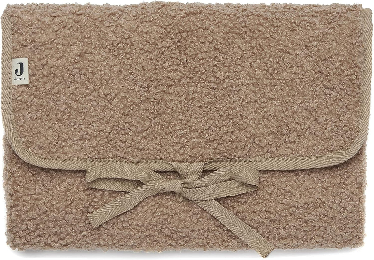 Jollein Boucle mata do przewijania 71x50 cm beżowa, tekstylna mata do codziennej pielęgnacji maluszka