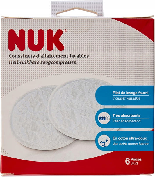 NUK herbruikbare borstvoedingsinlegkruisjes 6 stuks