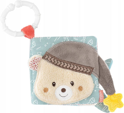 FEHN Osito Bruno libro sensorial con espejo colgante para bebés