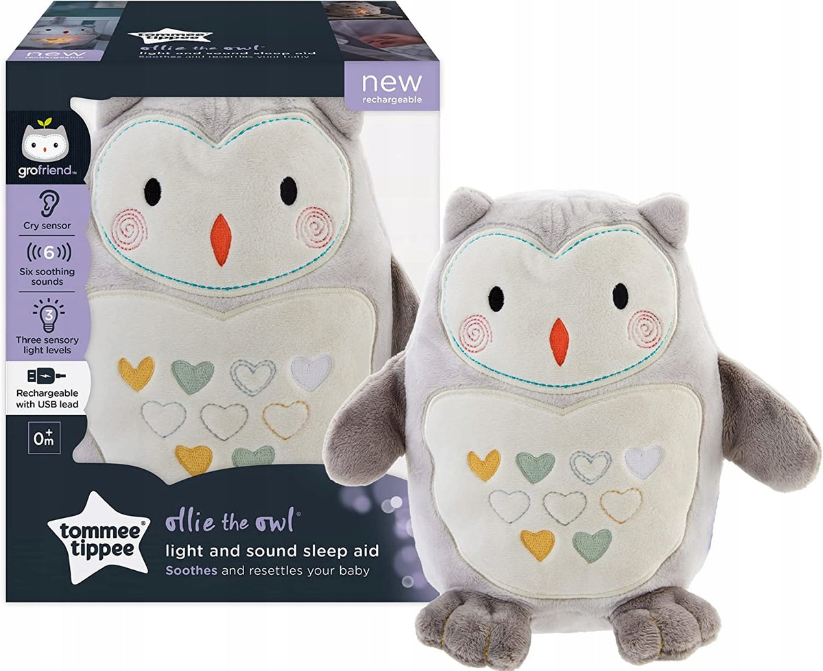 TOMMEE TIPPEE Sova Ollie MAZLÍČEK zvuky bez lampičky