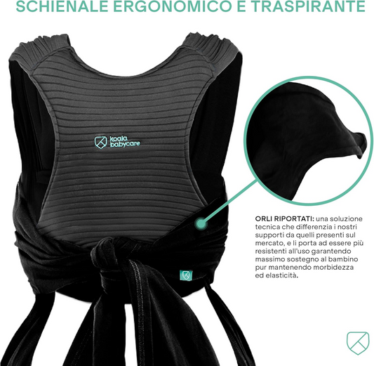 KOALA BABYCARE elastische draagdoek om te dragen max. 15 kg