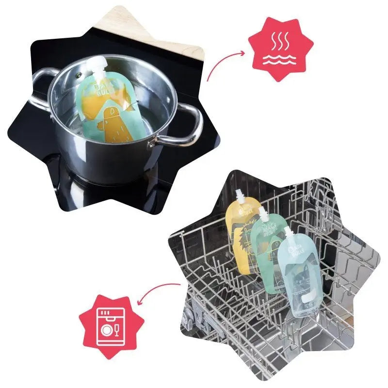 BADABULLE sacchetti tubetti per puree e mousse 15 pezzi