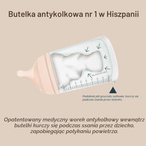 Suavinex Zero Zero anti-colic bottle 270 ml 3m+ medium flow (M)