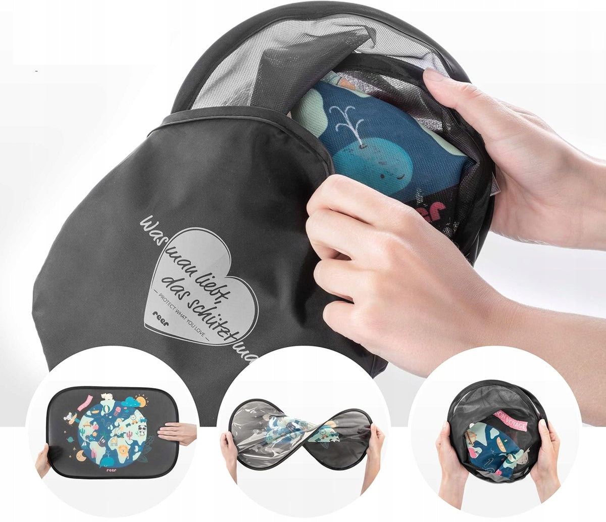 REER TravelKid zonnescherm voor autoruit UV 50+ 2 stuks