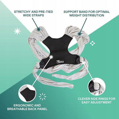 KOALA BABYCARE fular portabebés 2 en 1 para bebés