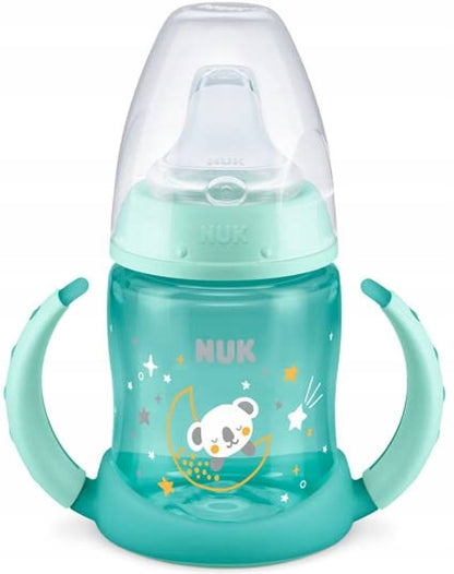 NUK Learner Cup KUBEK 150 ml wskaźnik temperatury ŚWIECI W CIEMNOŚCI zielony kubek niekapek dla dzieci 6m+