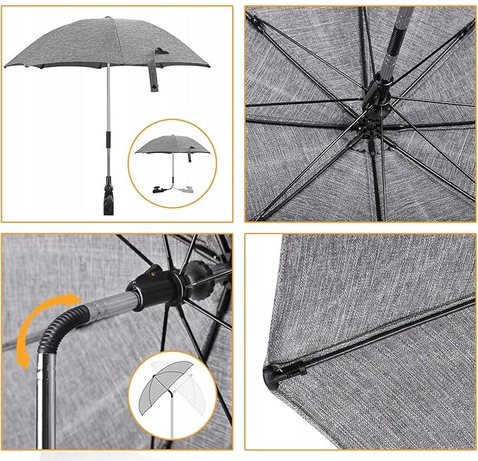 Parapluie de protection ZJ RIGHT pour poussette, diamètre 62 cm, protection UV, imperméable