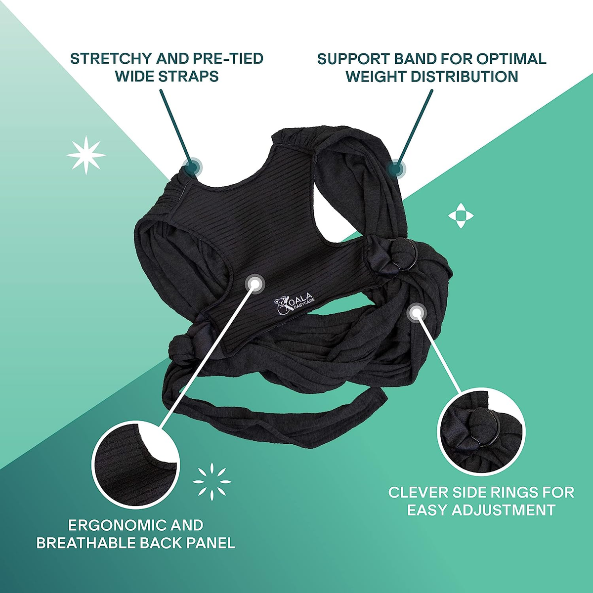 KOALA BABYCARE 2-in-1 draagdoek voor baby's