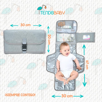 TENDSBABY verschoonmat organizer met bevestiging voor kinderwagen