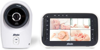 ALECTO DVM-143 vigilabebés electrónico con cámara, pantalla LCD 4,3", función VOX, control remoto