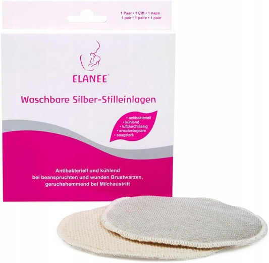 ELANEE coussinets d’allaitement en laine avec argent