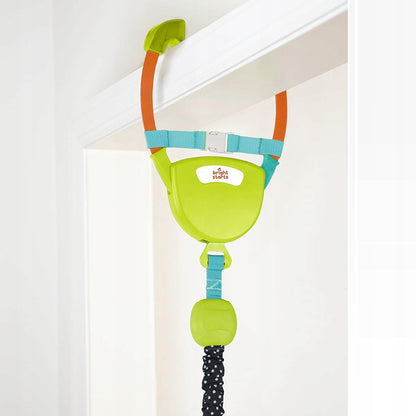 BRIGHT STARTS skoczek futrynowy DELUXE, wiszący skoczek dla dziecka 6 m+, zielony, do futryny