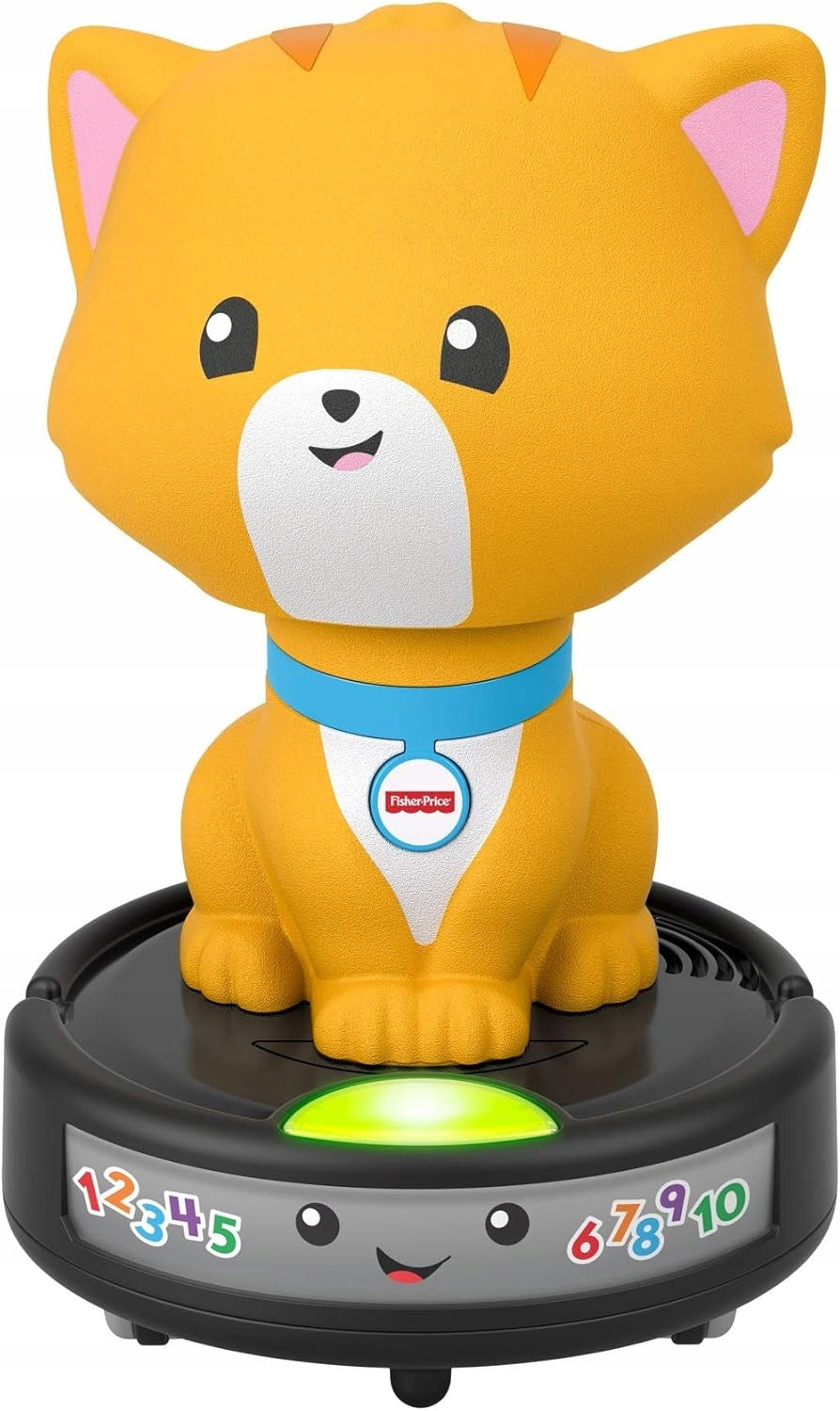 FISHER-PRICE GMX70 kat die rijdt op een robotstofzuiger met melodieën en lichtjes