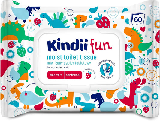 KINDII Fun vochtige toiletpapier doorspoelbaar x60