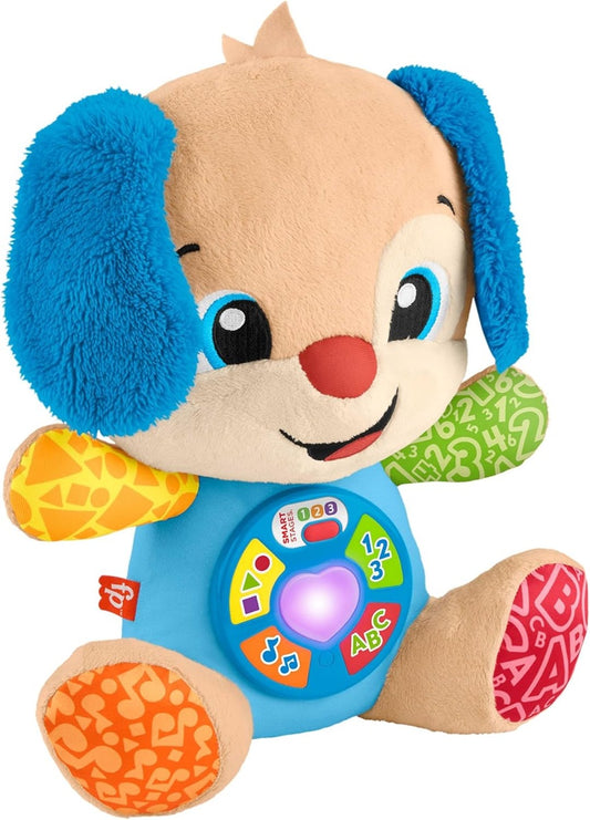 FISHER-PRICE JFD27 szczeniaczek uczniaczek 5 języków PL CZ SK HU ENG, interaktywna pluszowa zabawka