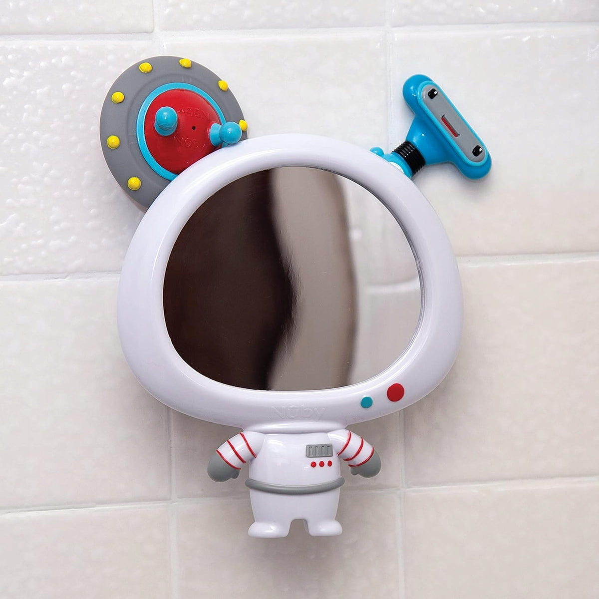 NUBY espejo con ventosa + 2 juguetes para el baño